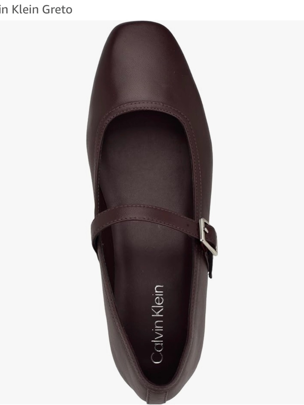 Calvin Klein Women's Dark Burgundy Mary Jane Flats